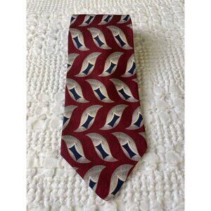Zylos George Machado Men's Wine/Gray/Blue Silk Tie Italy 60"x4" SKU 2612